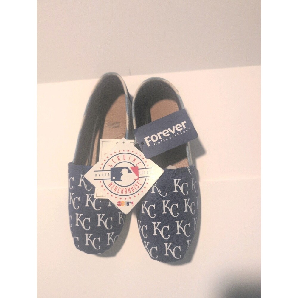 Kansas City KC Royals MLB Women's S Small Team Beans Canvas Slip-on Shoe
